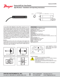Thumbnail of document Manual - AVFS - Air Flow Switch